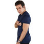 Men's Dry Fit Short-Sleeve Workout T-Shirt Navy Blue