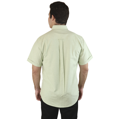 Camisa Manga Corta Corte Regular Con Bolsa Para Caballero