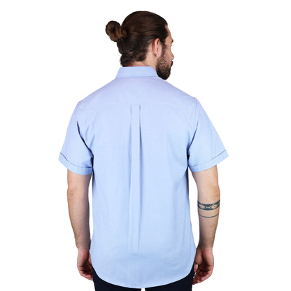 Camisa Manga Corta Corte Regular Con Bolsa Para Caballero