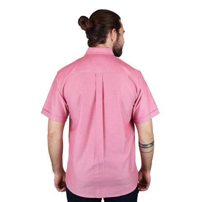 Camisa Manga Corta Corte Regular Con Bolsa Para Caballero