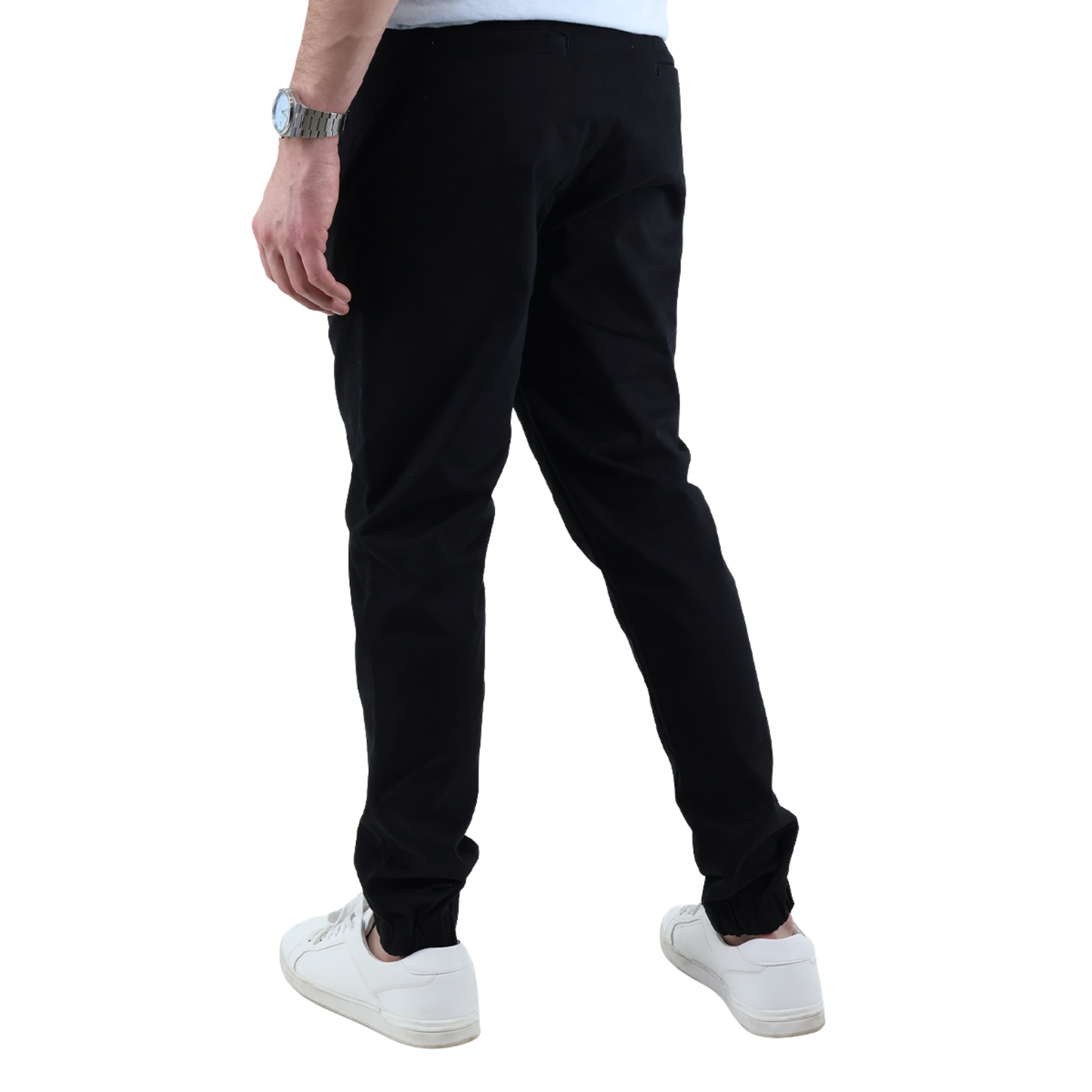 Jogger Negro Para Caballero Casual Cómodo Con Bolsas Y Cintura Ajustable