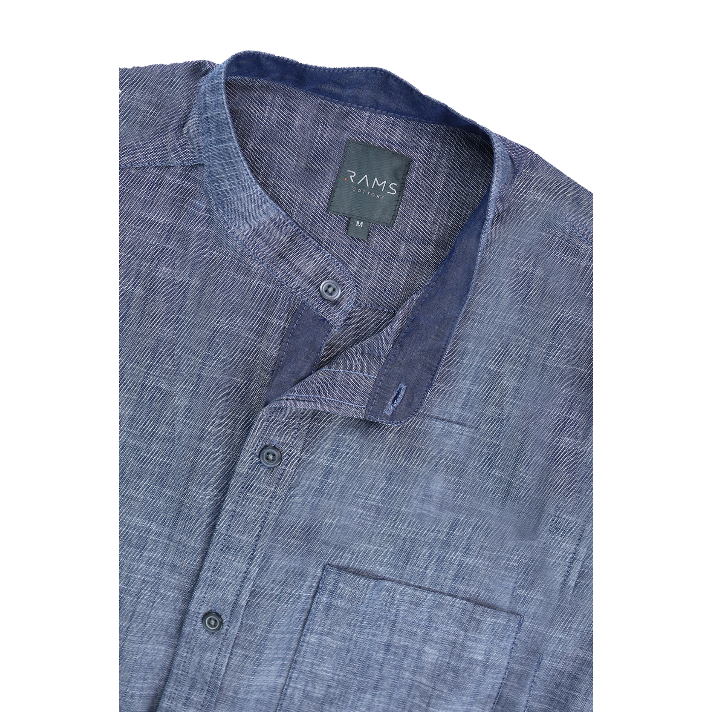 Camisa Manga Corta Look De Lino Cuello Mao Para Hombre