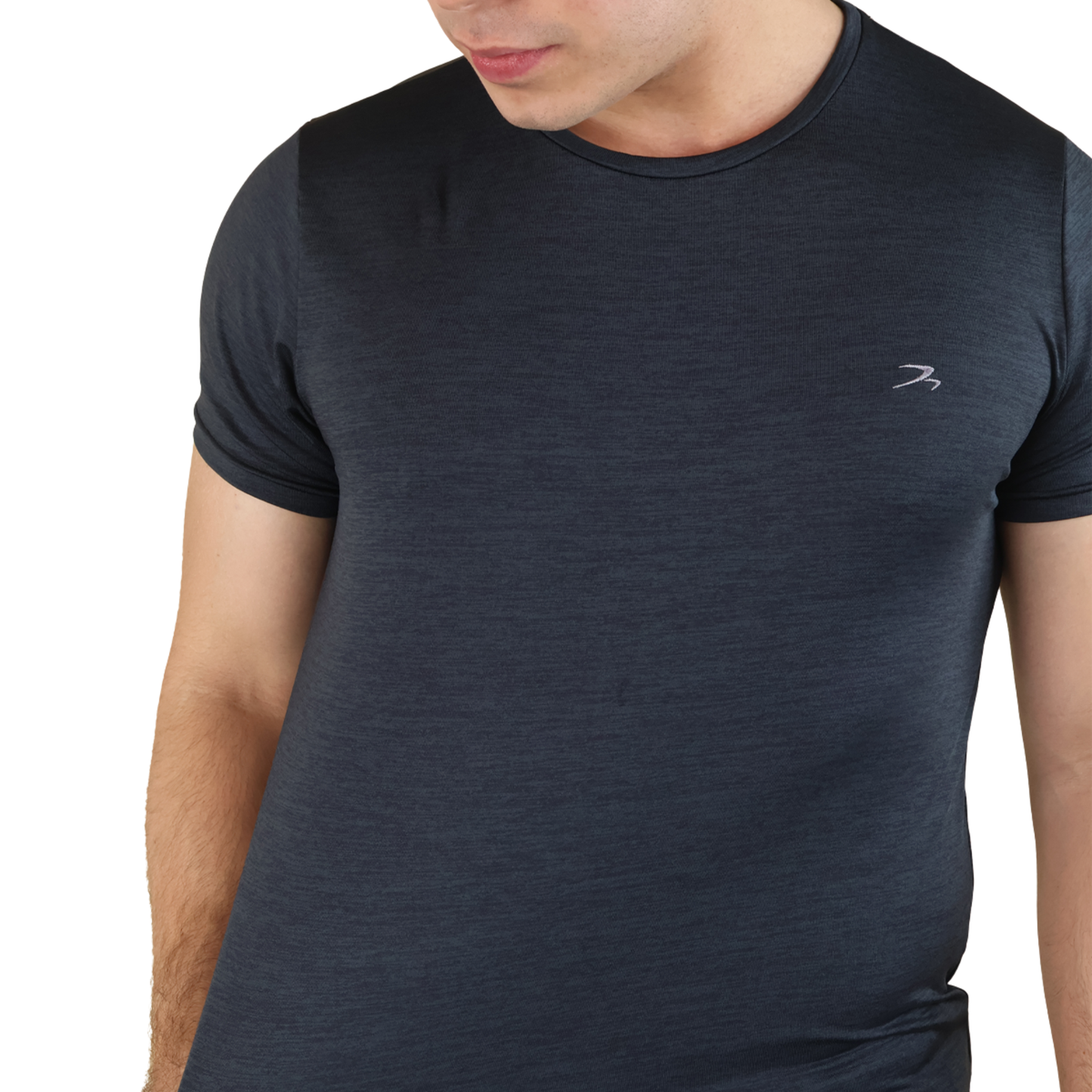 Men's Breathable Short Sleeve Black Heather Performance T-Shirt