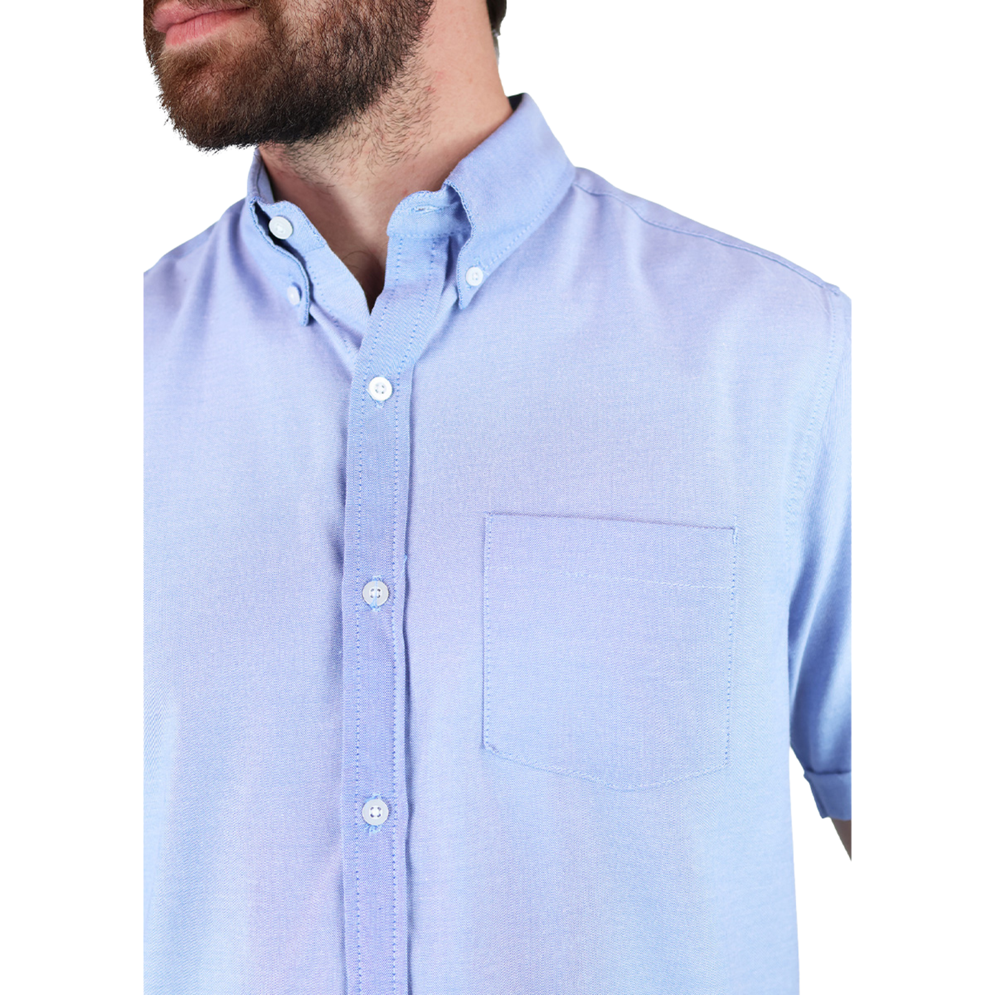 Camisa Manga Corta Corte Regular Con Bolsa Para Caballero