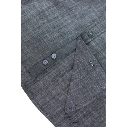 Camisa Manga Corta Look De Lino Cuello Mao Para Hombre