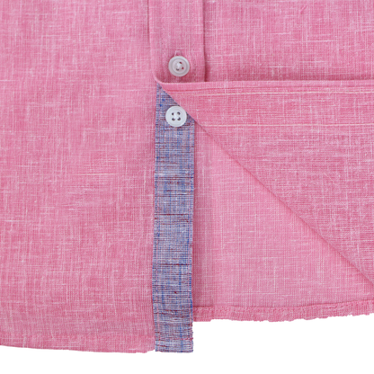 Camisa Manga Corta Look De Lino Cuello Mao Para Hombre
