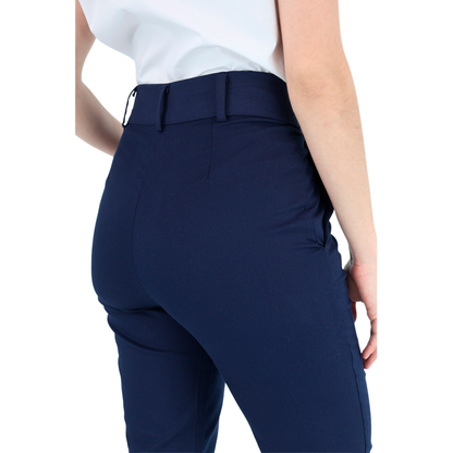 Pantalón De Vestir Color Azul Marino Con Bolsas Para Mujer