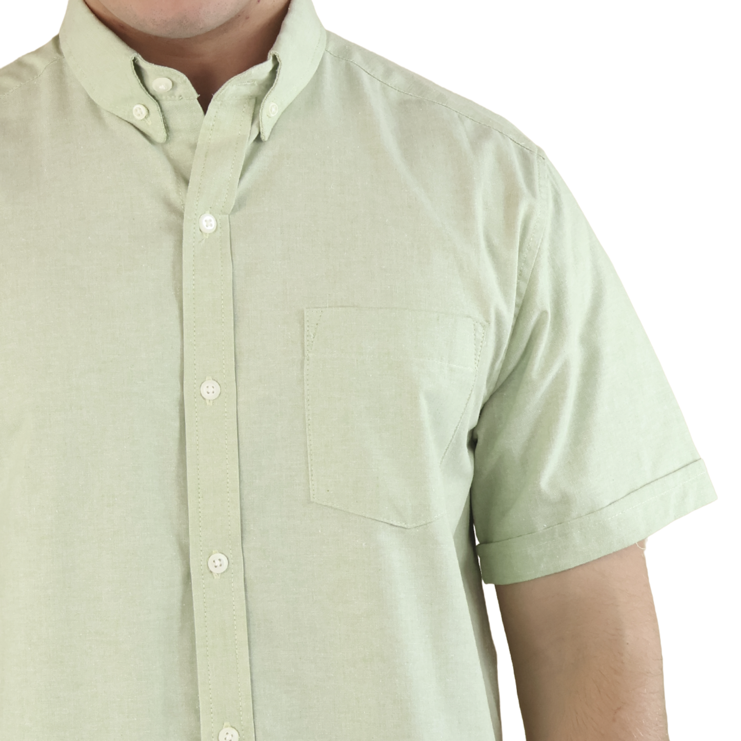 Camisa Manga Corta Corte Regular Con Bolsa Para Caballero