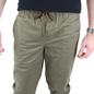 Men's Military Green Casual Joggers with Elastic Waist