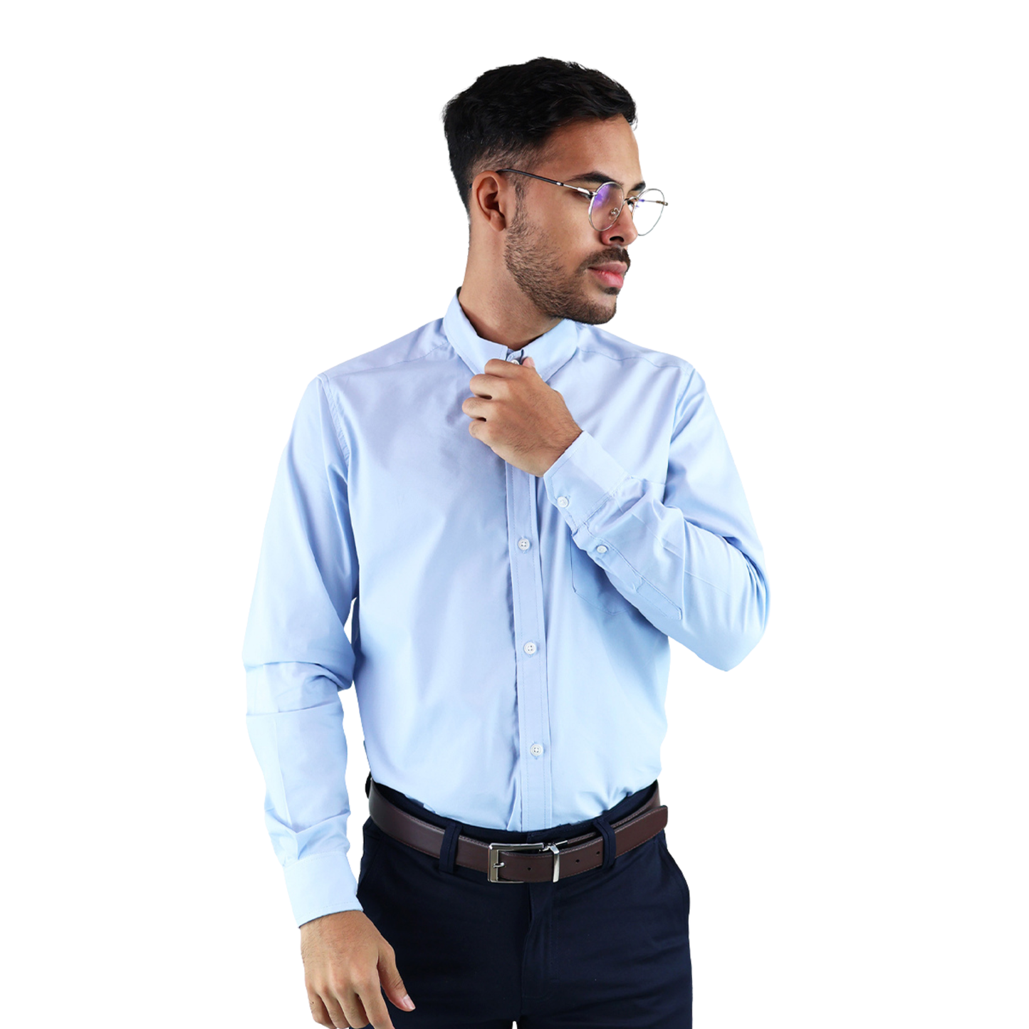 Camisa Manga Larga De Vestir Para Hombre Slim Fit Estilo Casual