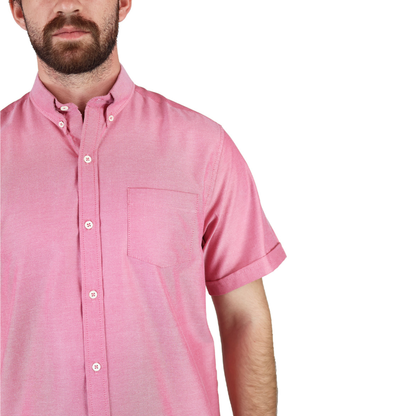 Camisa Manga Corta Corte Regular Con Bolsa Para Caballero