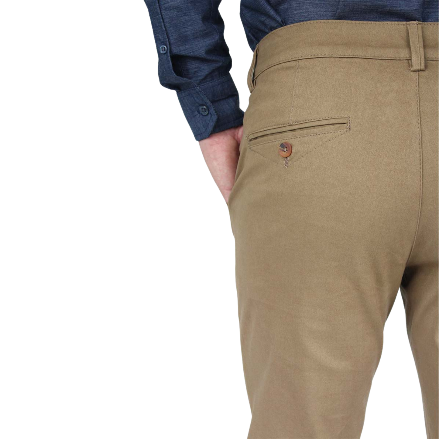 Pantalón De Vestir Camel Slim Fit De Algodón Stretch Para Hombre