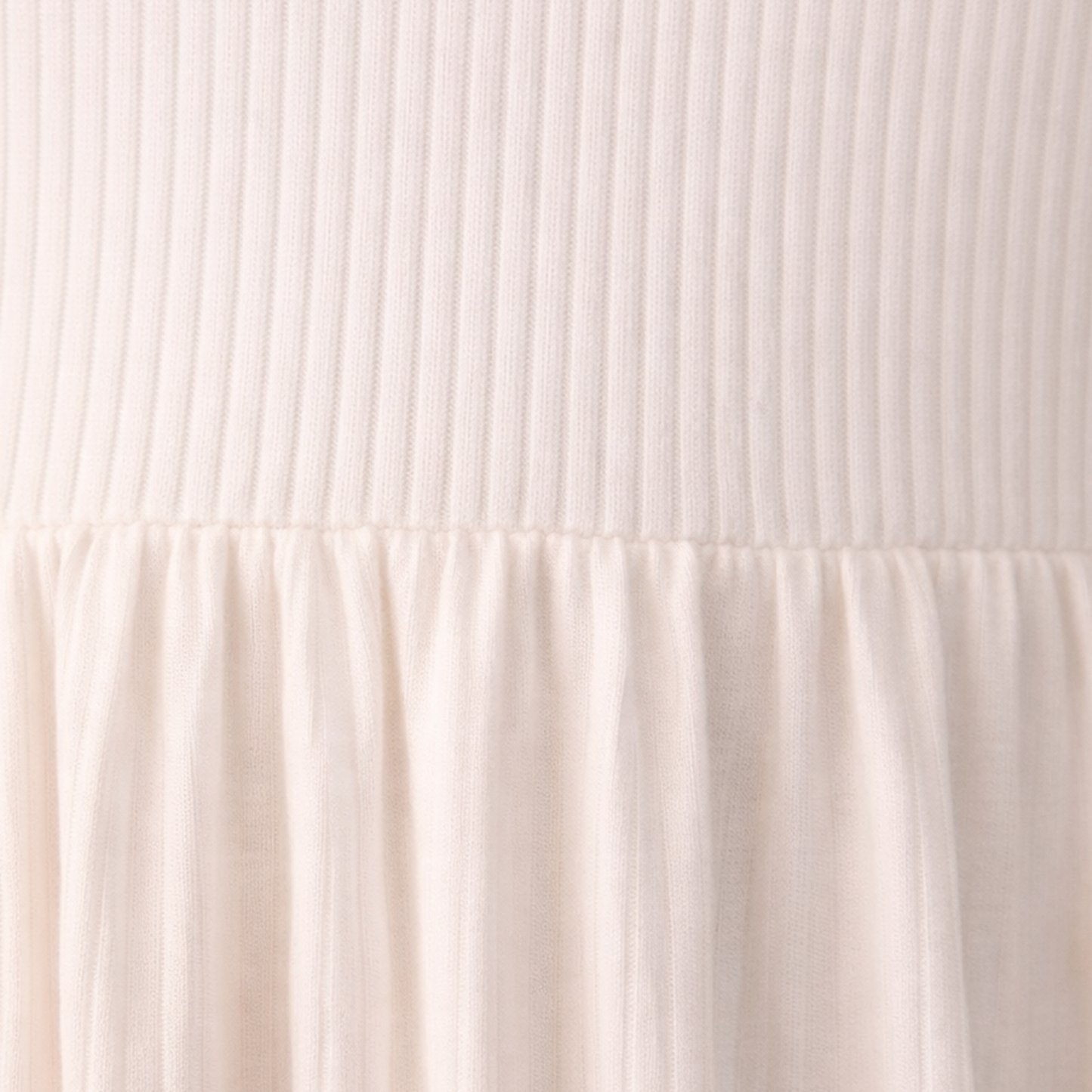 Vestido Corto Blanco Manga Corta Textura Ultra Suave Para Dama