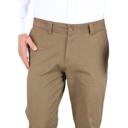 Pantalón Color Camel Slim Fit Stretch Para Hombre