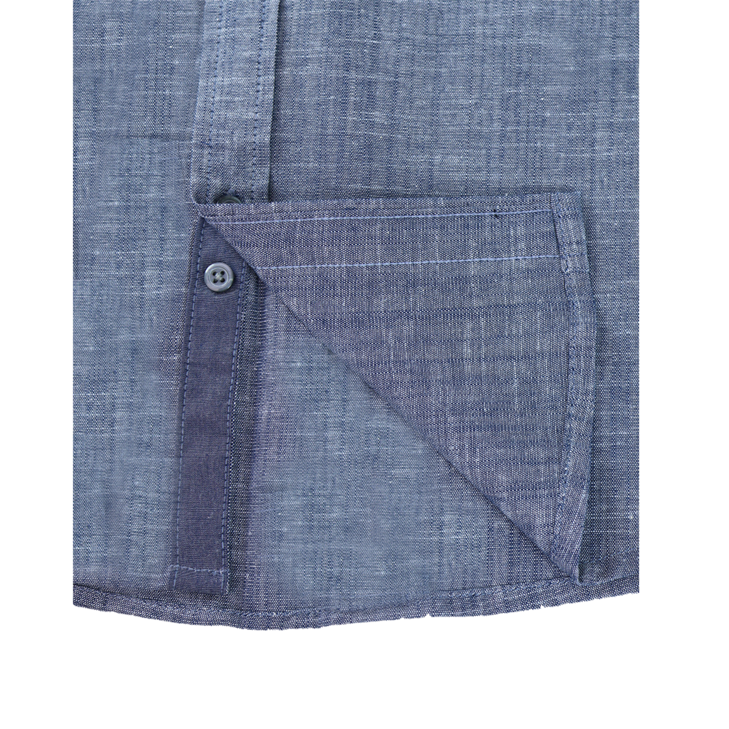 Camisa Manga Corta Look De Lino Cuello Mao Para Hombre
