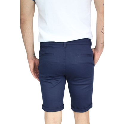 Bermuda Azul Marino De Vestir Slim Fit De Algodón Para Caballero