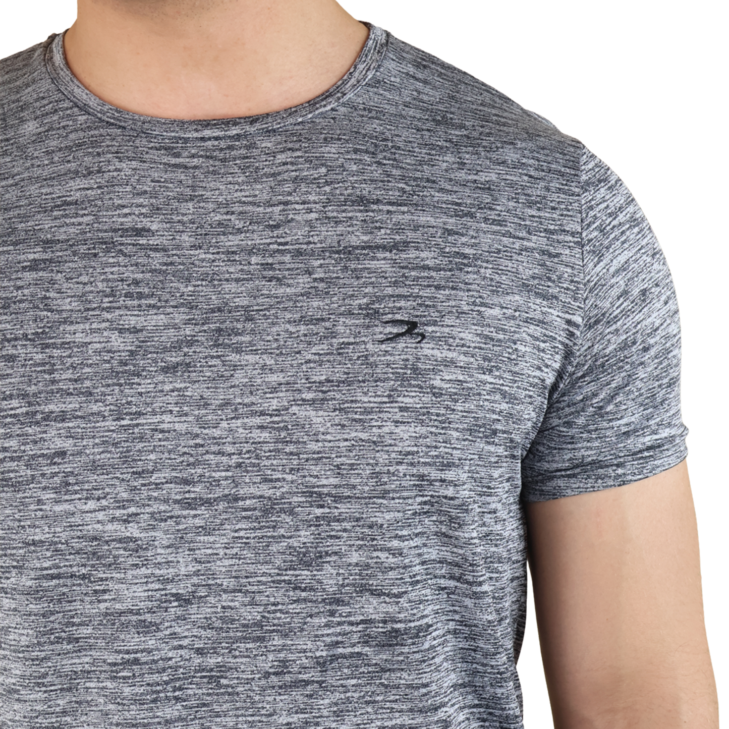 Playera Deportiva Hombre Color Gris Jaspe Secado Rápido