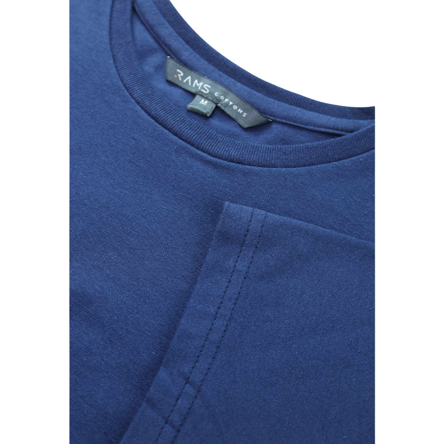 Playera Manga Corta Azul Marino Stretch Cuello Redondo Para Caballero