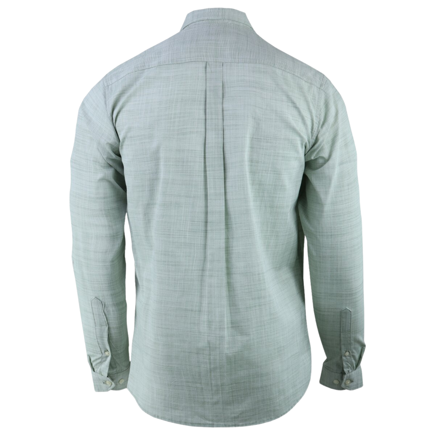 Camisa Elegante Manga Larga Verde Manzana Slim Fit Textura Lino Para Hombre