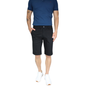 Men's Black Slim Fit Stretch Cotton Bermuda Shorts