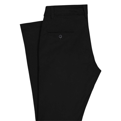 Pantalón Slim Fit Negro De Vestir Algodón Stretch Para Caballero