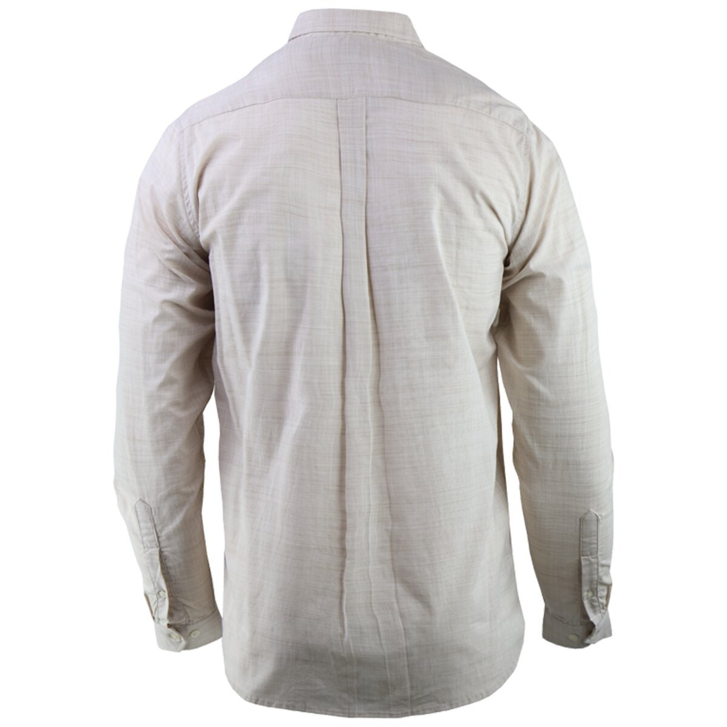Camisa Slim Fit Manga Larga Color Caqui Para Hombre