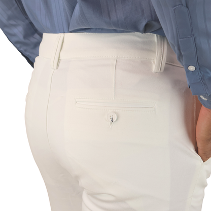 Men's Elegant and Comfortable White Regular Fit Trousers