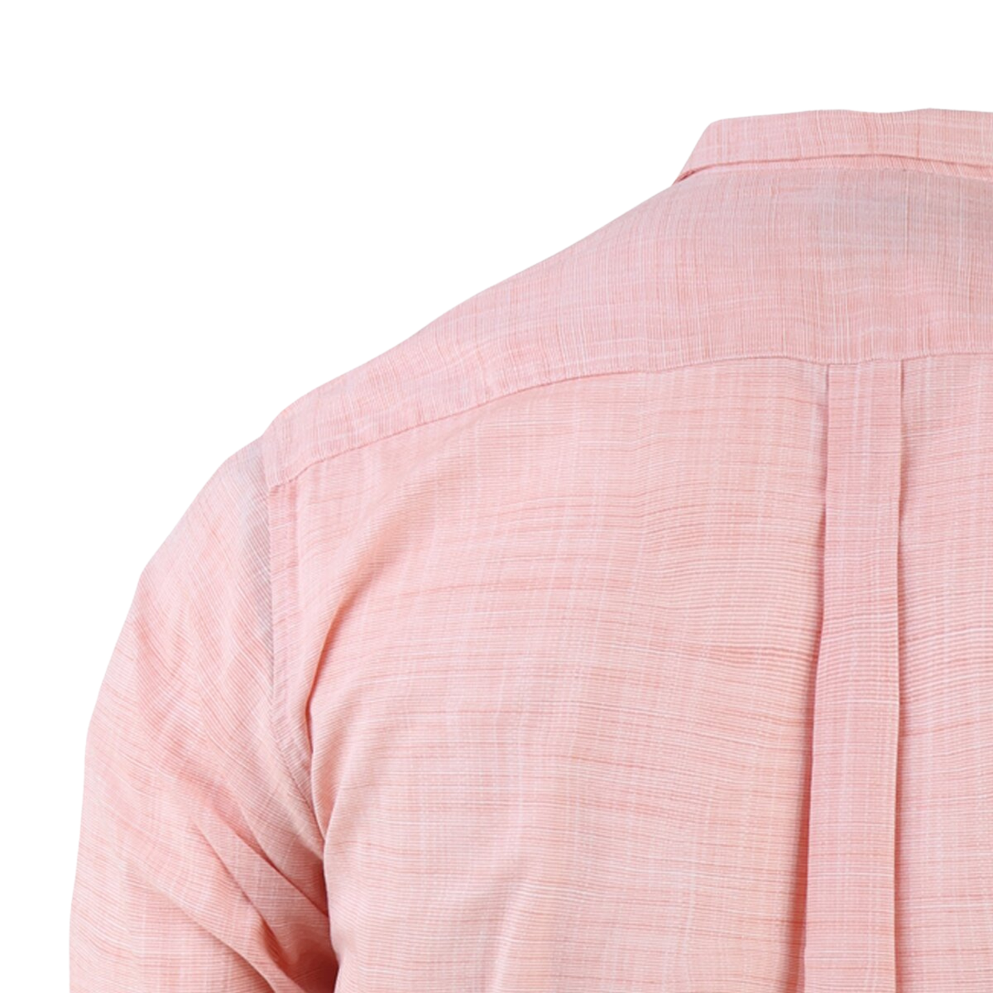 Men's Slim Fit Melon-Colored Long-Sleeve Italian Collar Dress Shirt