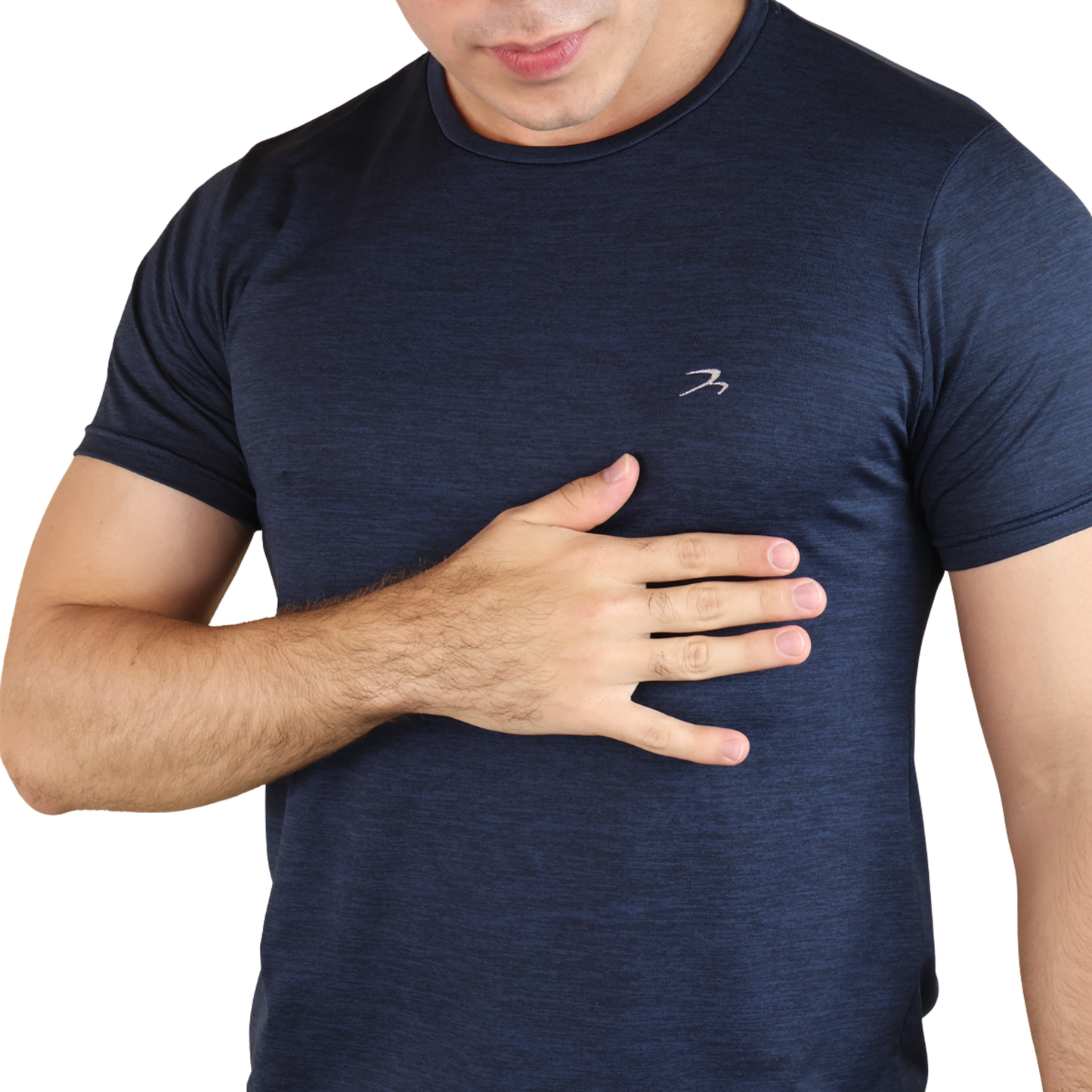 Men's Navy Blue Quick Dry Short Sleeve Athletic T-Shirt