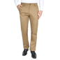 Pantalón Color Camel Stretch De Algodón Regular Fit Para Caballero