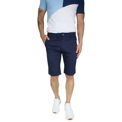 Bermuda Azul Marino De Vestir Slim Fit De Algodón Para Caballero