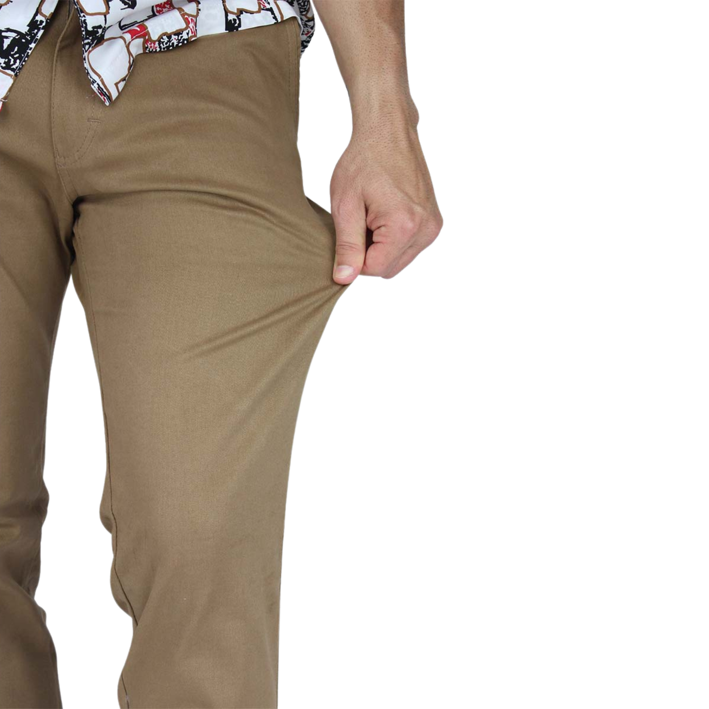 Pantalón De Vestir Camel Slim Fit De Algodón Stretch Para Hombre