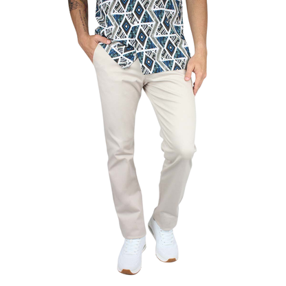 Men's Regular Stretch Sand Dress Pants With Pockets
