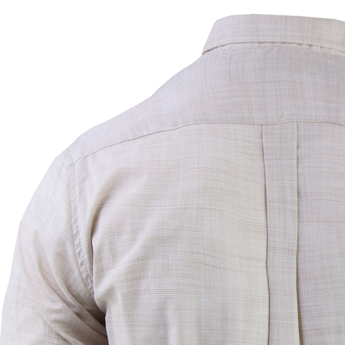 Camisa Slim Fit Manga Larga Color Caqui Para Hombre