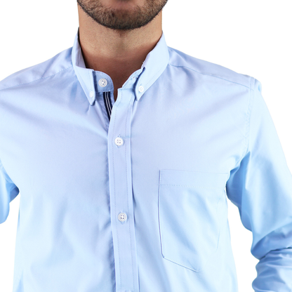 Camisa Manga Larga De Vestir Para Hombre Slim Fit Estilo Casual