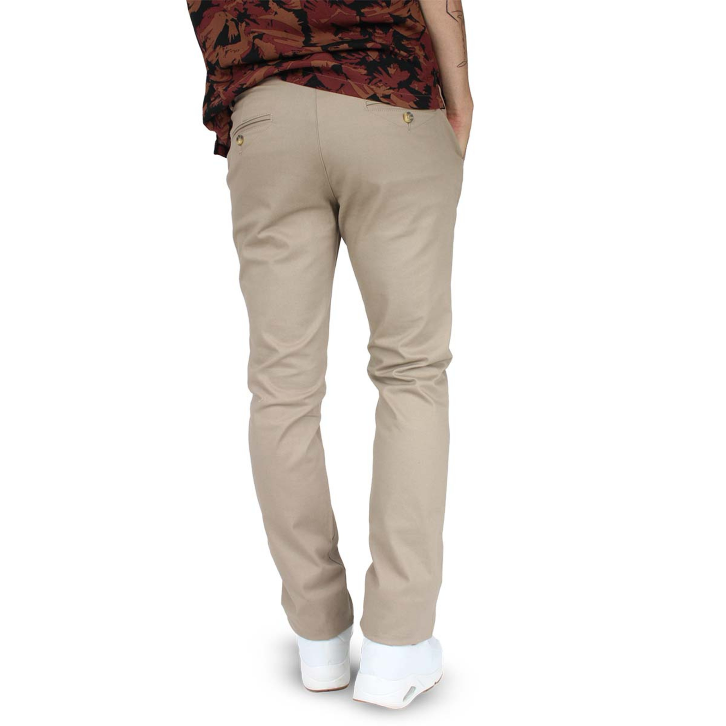Pantalón de Vestir Stretch Color Caki Slim Fit Para Hombre
