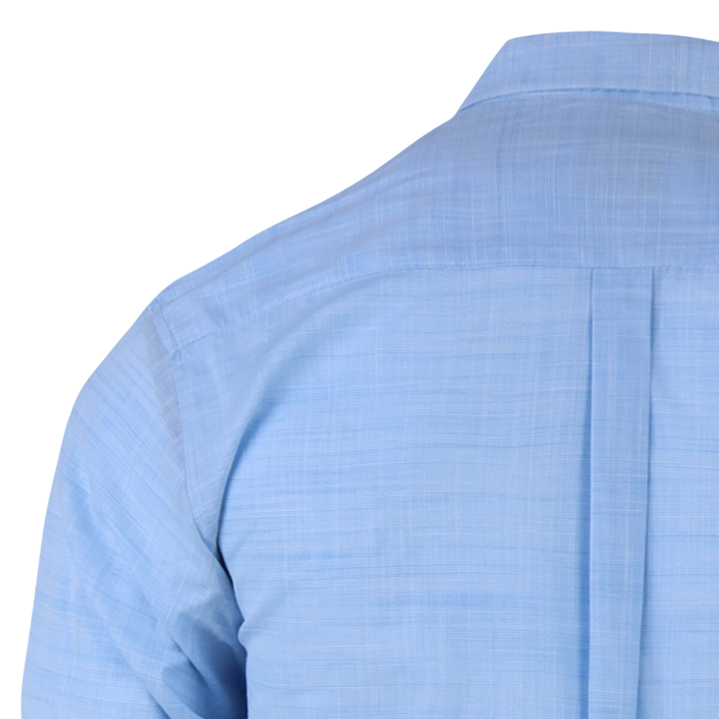 Men's Slim Fit Long Sleeve Linen Texture Marled Blue Shirt