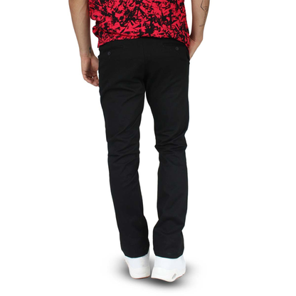 Pantalón Slim Fit Negro De Vestir Algodón Stretch Para Caballero