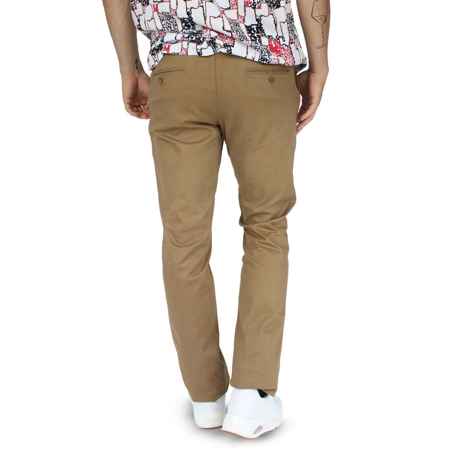 Pantalón De Vestir Camel Slim Fit De Algodón Stretch Para Hombre