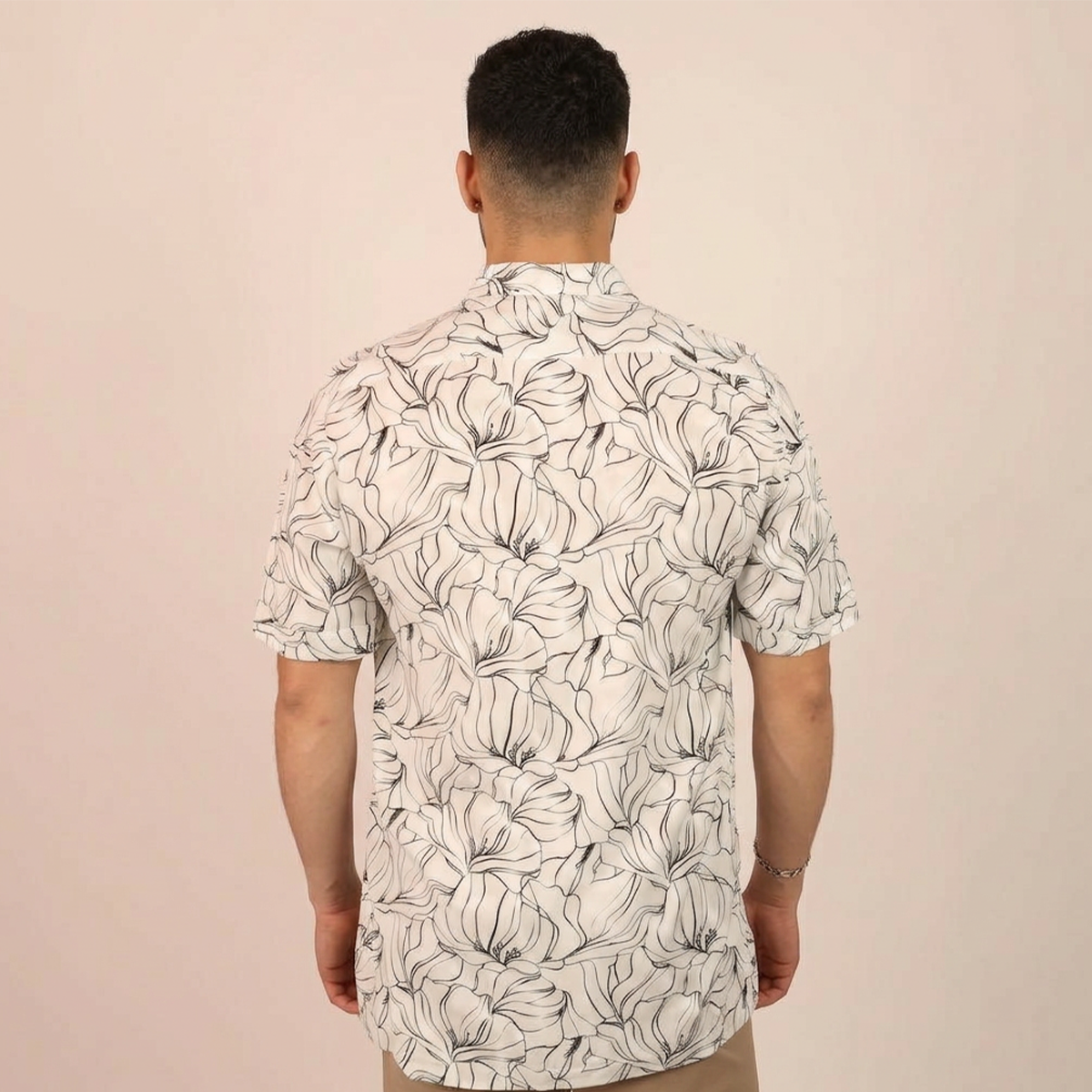 Men's Relaxed Fit Modern Casual Tropical Floral Shirt