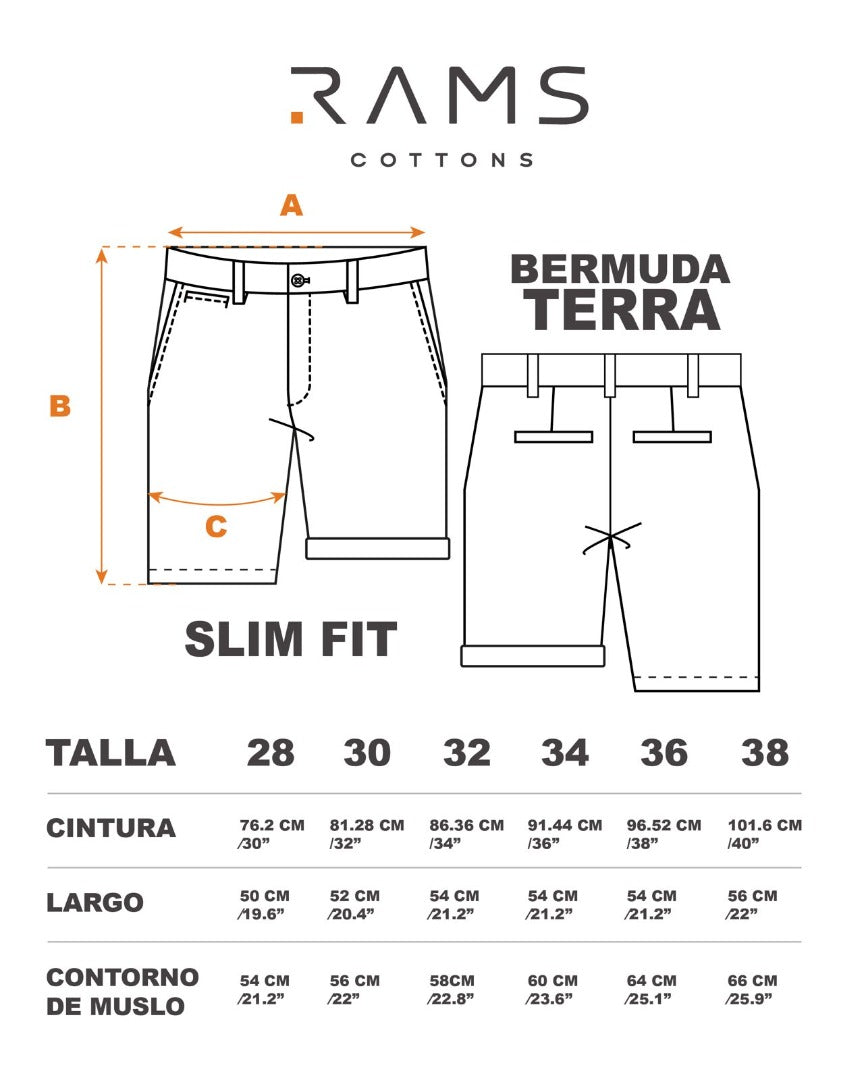 Bermuda De Vestir Color Blanco De Algodón Corte Slim Fit Para Hombre