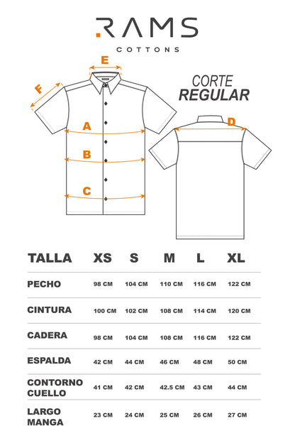 Camisa Manga Corta Corte Regular Con Textura Para Hombre