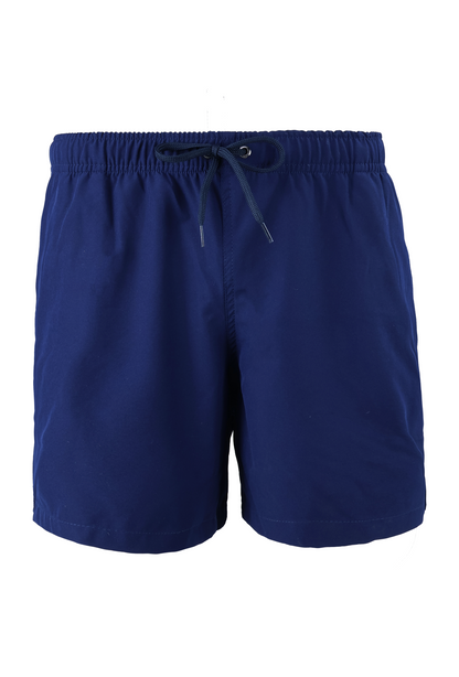 Bañador Liso Color Azul Marino Con Bolsas Elástico Ajustable Para Hombre