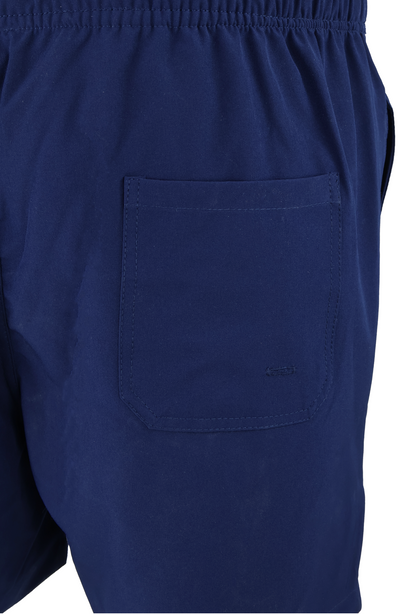 Bañador Liso Color Azul Marino Con Bolsas Elástico Ajustable Para Hombre