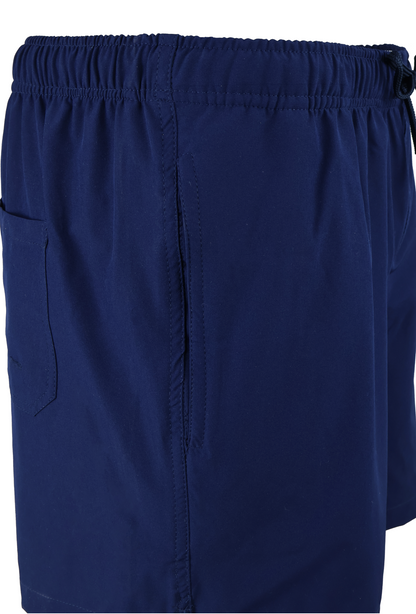 Bañador Liso Color Azul Marino Con Bolsas Elástico Ajustable Para Hombre