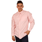 Camisa Coral Hombre Cuello Mao Jaspeada con Bolsa Moderna