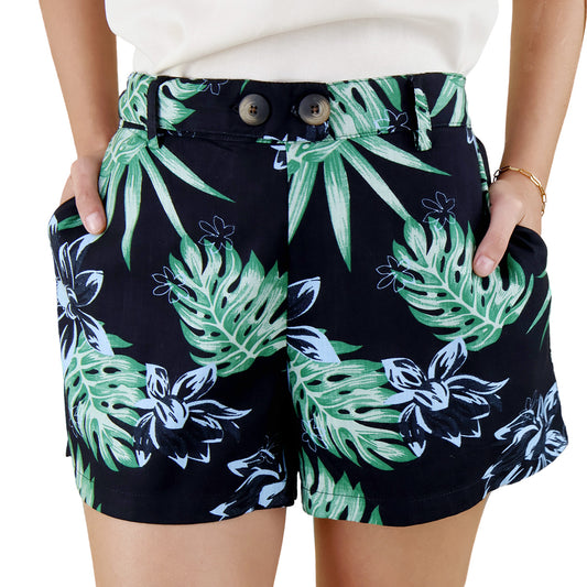 Short Corto Dama Estampado Ajuste Trasero Tela Ligera Verano