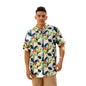 Men's Floral Short-Sleeve Tropical Print Relaxed Fit Shirt