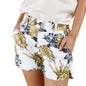 Women's Printed Soft Cool Fabric Short with Elastic Back