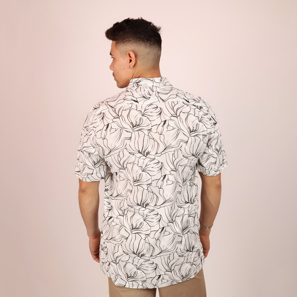 Men's Relaxed Fit Modern Casual Tropical Floral Shirt
